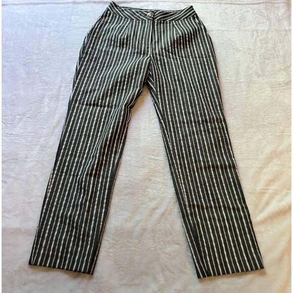 Pinkyotto Womens Striped High-Waisted Ankle Pants Size Small Black/White Casual - Picture 1 of 10